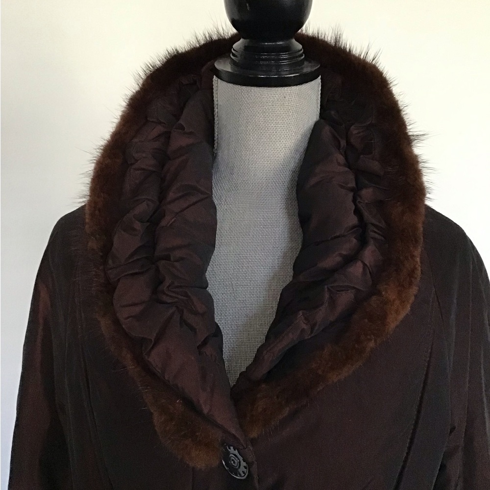 JUNGE COAT WITH MINK TRIM